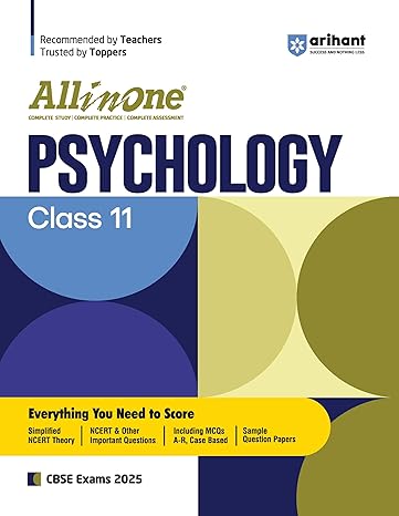 All In One Psychology Class 11th Based On Latest NCERT For CBSE Exams 2025 | Mind map in each chapter | Clear & Concise Theory | Intext & Chapter Exercises | Sample Question Papers