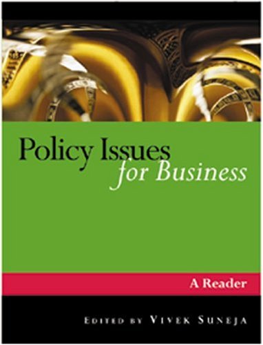 Policy Issues for Business  A Reader