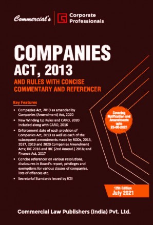 Companies Act, 2013 with Rules & Concise Commentary (Single Vol.)