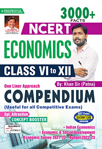 Kiran NCERT Economics Class VI to XII 3000+ Facts One Liner Approach Compendium (English Medium) (3685)